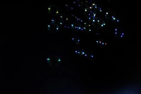 Black background bubbles Stock Photos