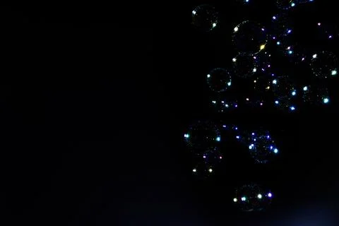 Black background bubbles Stock Photos