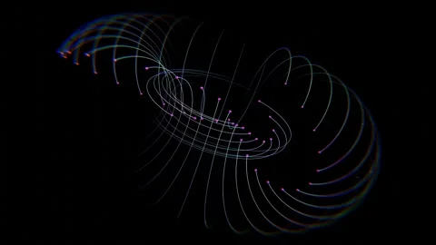 A black background with a bunch of circles Stock Footage 309952688