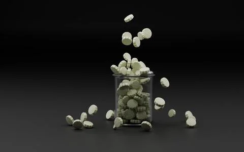 Black background with candies in the jar Stock Illustration