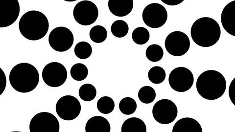 Black background circle 2 white Stock Footage 288313752