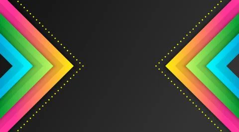 Black Background With Colorful Gradient Layout Design Template New Trend Stock Illustration