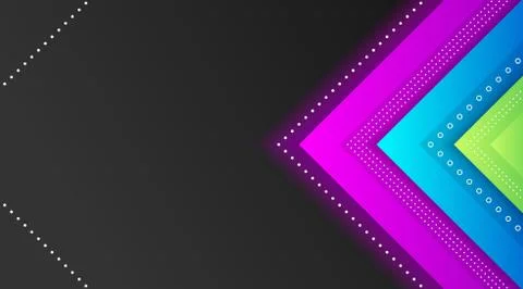 Black Background With Colorful Gradient Layout Design Template New Trend Stock Illustration