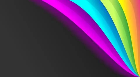 Black Background With Colorful Gradient Layout Design Template New Trend Stock Illustration