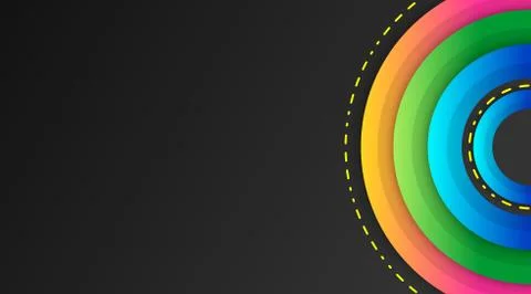 Black Background With Colorful Gradient Layout Design Template New Trend Stock Illustration