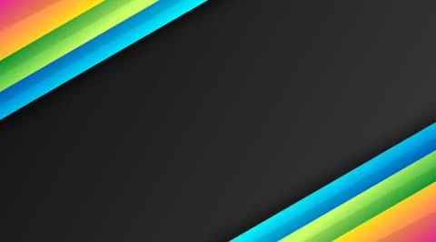 Black Background With Colorful Gradient Layout Design Template New Trend Stock-Illustration