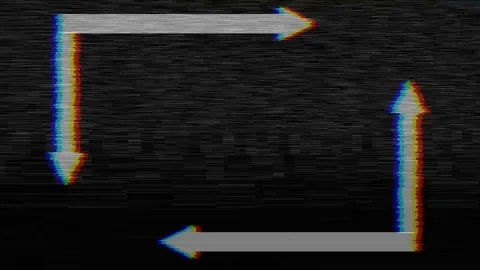 Black background with copy space frame for text glith noise Stock Footage 128976187