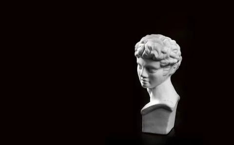 Black background of David sculpture Stock Illustration