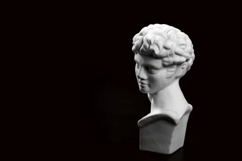Black background of David sculpture Stock Illustration