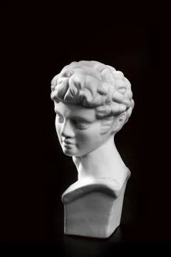 Black background of David sculpture Stock Illustration