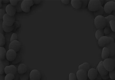 Black background. Design elements of the liquid rounded plastic shapes, smoot 스톡 일러스트