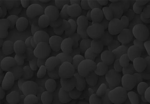 Black background. Design elements of the liquid rounded plastic shapes, smoot Stock Illustration
