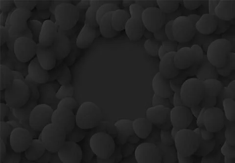 Black background. Design elements of the liquid rounded plastic shapes, smoot イラスト素材