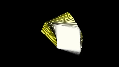 Black Background with Diamond Line Zoom In and Out repeat Motion Stock Footage 119995571