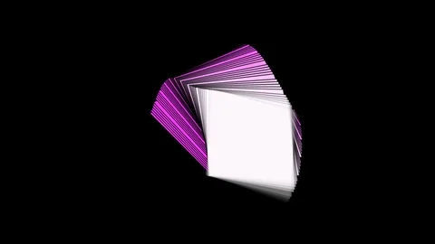 Black Background with Diamond Line Zoom In and Out repeat Motion Stock Footage 119997154