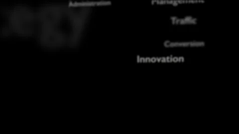 Black background with different words, which deal with business. Close up. Copy Stock Footage 105192358