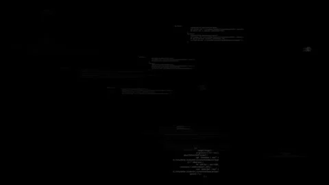 Black Background Digital Code Abstract Programming Display Interface Art Stock Footage 341374783