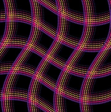 Black background dot line vector art Stock Illustration