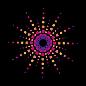 Black background dot line vector art Illustrazione stock