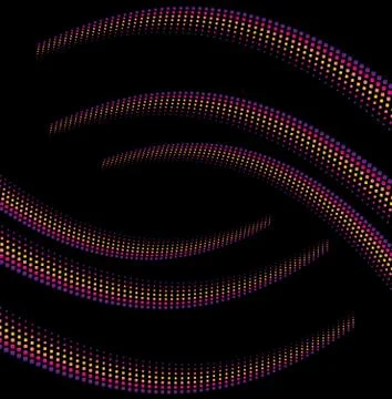 Black background dot line vector art Stock Illustration