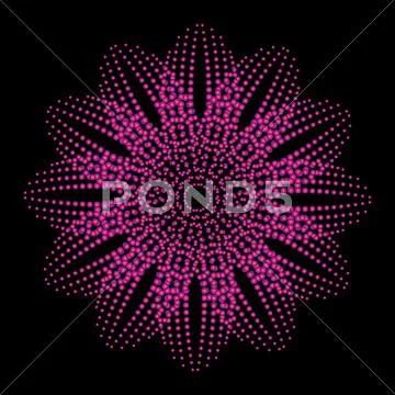 Black background dot line vector art Stock Illustration