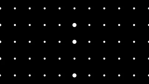 Black background with dots in grid, seamless looping. Stock Footage 286416168