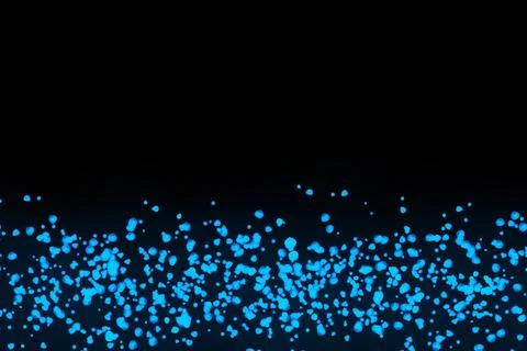 Black background with drops, dots, blots, megumi and dust. Of blue color. Stock Photos