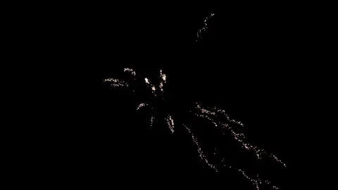 Black background with fireworks blinking for discounts, holiday decorations Video stock 330896196