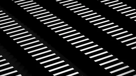 Black background, geometric design style, animation3D render Stock Footage 311951808