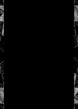 Black Background with Geometric Grunge Borders Stock Illustration