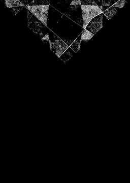 Black Background with Geometric Grunge Borders Stock Illustration