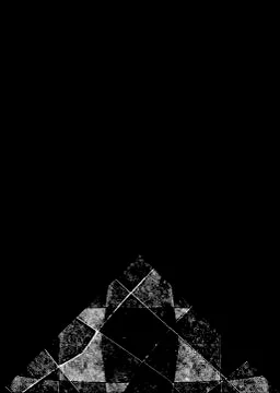 Black Background with Geometric Grunge Borders Stock Illustration