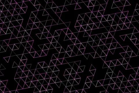 Black background with glowing geometric wireframe pattern Stock Illustration