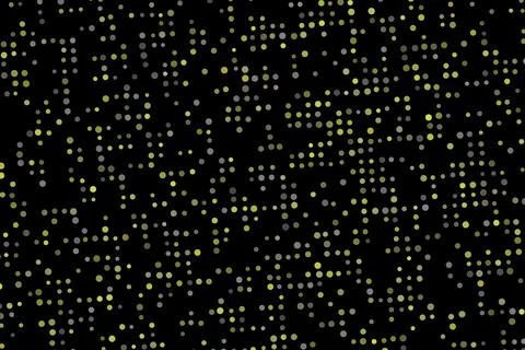 Black background with glowing green and white particles Stock Illustration