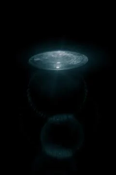 The black background with glowing lights Stock Photos