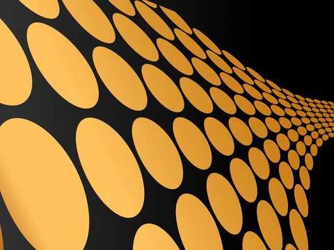 Black background with gold shapes Stockillustratie