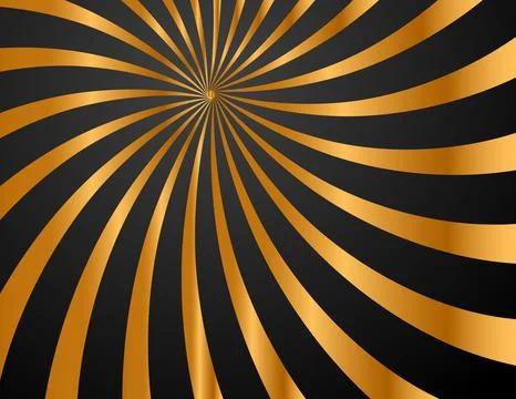 Black background with gold shapes Stock Illustration