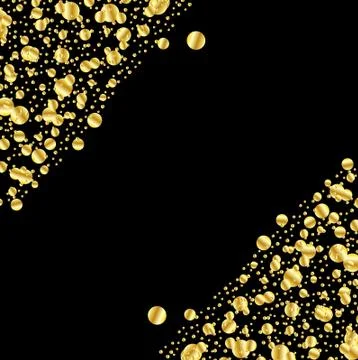 Black background with gold spangles Stock Illustration