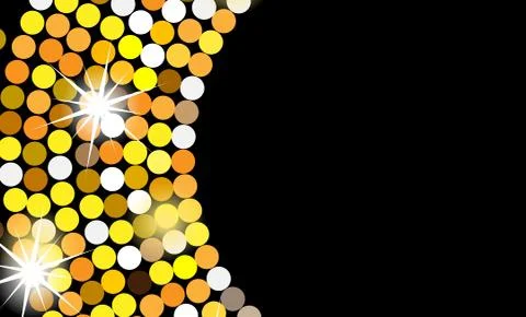 Black background with gold spangles Stock Illustration