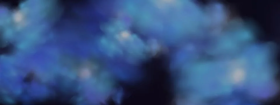Black background with gray-blue clouds creating the effect of smoke or fog... Illustrazione stock