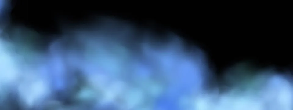 Black background with gray-blue clouds creating the effect of smoke or fog. T 스톡 일러스트
