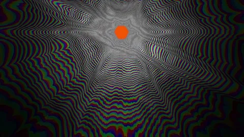 Black background has a central orange circle Video stock 345448339
