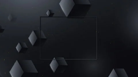 Black background with hexagon shape shadow effect line Stock Footage 242032846
