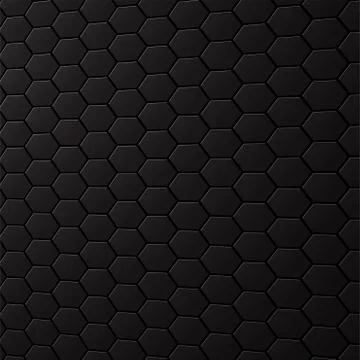 Black background with hexagons, honeycomb pattern Stock Illustration