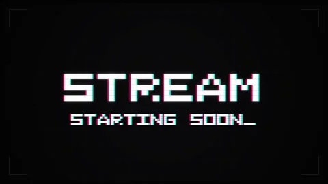 Black background for live stream starting soon screen Stock Footage 345201907