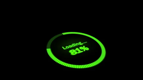 Black background loading animation with smooth rotating progress circle. Mi.. Stock Footage 313430218