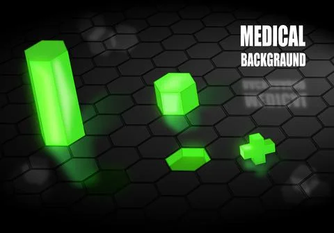 Black background for medical theme in vector and illustration Stock Illustration