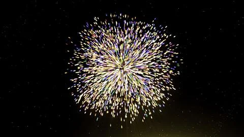 Black background. Motion . Bright multicolored animation of fire show fireworks 스톡 일러스트