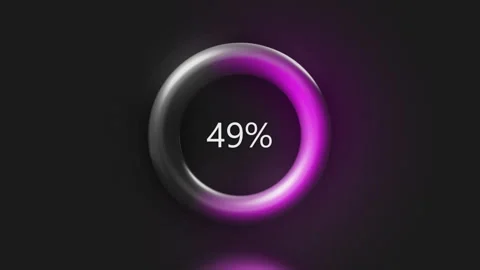 Black background. Motion. Purple loading in the ring that runs very fast. Stock Footage 169821601
