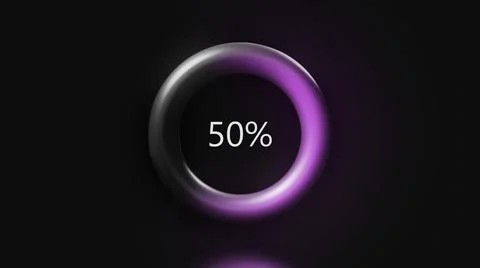 Black background. Motion. Purple loading in the ring that runs very fast. Illustrazione stock